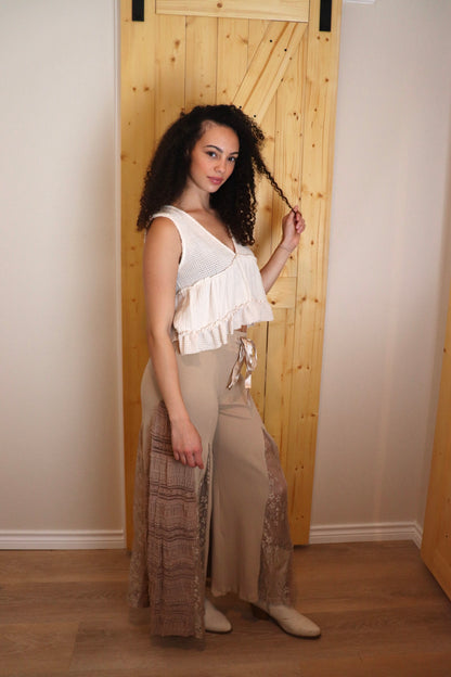 Wide Leg Laced Pants